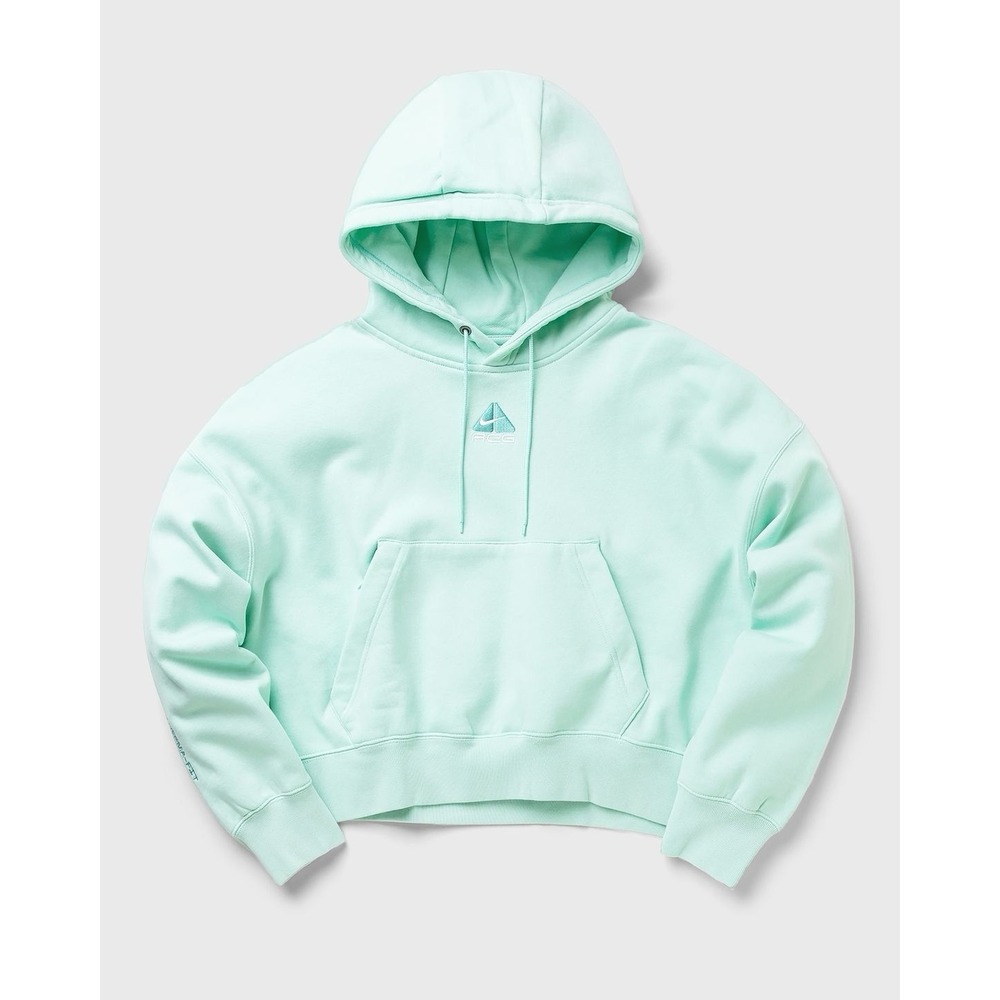 Nike ACG Hoodie Womens Large Green Therma Fit Tuff Knit Fleece Sweatshirt DQ5807